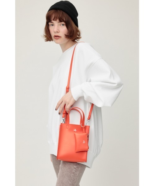SLY（スライ）の「LIMITED ITEM SQUARE MINI BAG POUCH SET スクエア ミニ バッグポーチセット（トートバッグ・レディース・ブラック/オレンジ・FREE）」の20枚目の写真