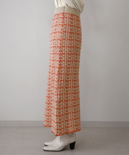 Bou Jeloud（ブージュルード）の「【WEB限定】タックツイードロングニットスカート（スカート・レディース・ブラック/ベージュ/マスタード・FREE）」の20枚目の写真