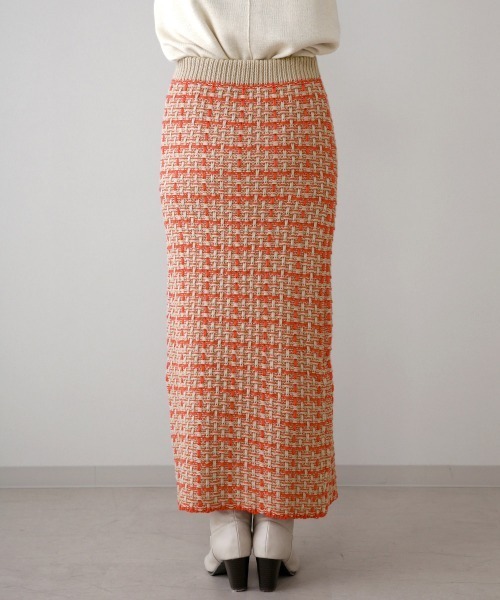 Bou Jeloud（ブージュルード）の「【WEB限定】タックツイードロングニットスカート（スカート・レディース・ブラック/ベージュ/マスタード・FREE）」の21枚目の写真