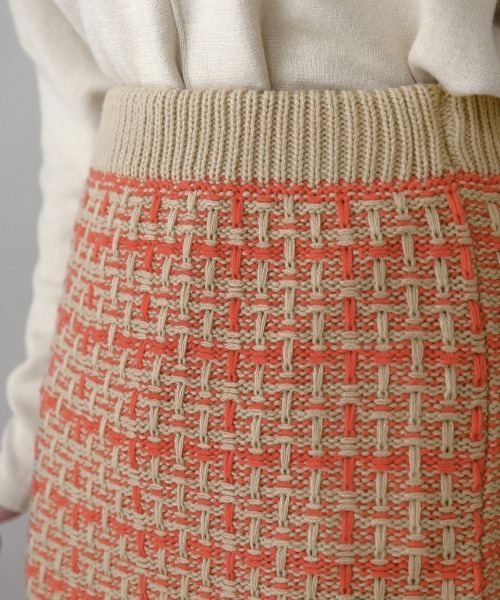 Bou Jeloud（ブージュルード）の「【WEB限定】タックツイードロングニットスカート（スカート・レディース・ブラック/ベージュ/マスタード・FREE）」の22枚目の写真