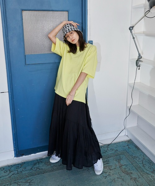 Auntie Rosa Holiday（アンティローザホリデー）の「ボイル切替ボリュームスカート（スカート・レディース・ブルー/ブラック/オレンジ・FREE）」の10枚目の写真