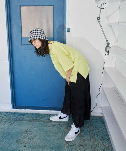 Auntie Rosa Holiday（アンティローザホリデー）の「ボイル切替ボリュームスカート（スカート・レディース・ブルー/ブラック/オレンジ・FREE）」の14枚目の写真