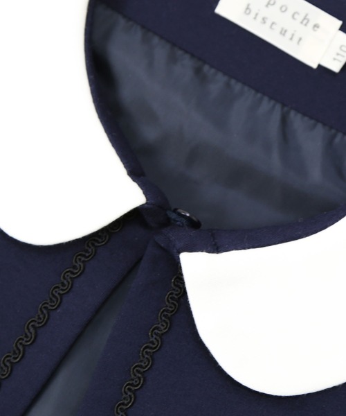 la poche biscuit（ラポシェビスキュイ）の「花柄ワンピ&ボレロ フォーマルドレス2点セット（スーツセット・キッズ・オフホワイト/ネイビー・130/120/110/100/90/80/140）」の21枚目の写真