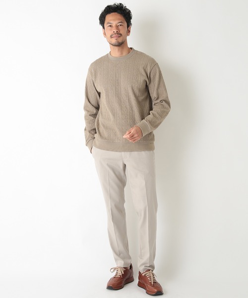 MEN'S BIGI（メンズビギ）の「フクレケーブルジャガード カットソー（Tシャツ/カットソー・メンズ・ブラック/ベージュ/グリーン/エンジ・01/03/02）」の12枚目の写真