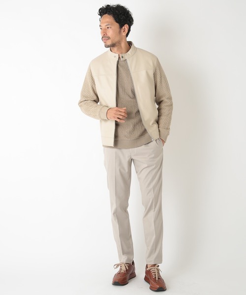 MEN'S BIGI（メンズビギ）の「フクレケーブルジャガード カットソー（Tシャツ/カットソー・メンズ・ブラック/ベージュ/グリーン/エンジ・01/03/02）」の13枚目の写真