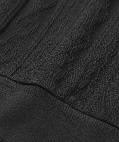 MEN'S BIGI（メンズビギ）の「フクレケーブルジャガード カットソー（Tシャツ/カットソー・メンズ・ブラック/ベージュ/グリーン/エンジ・01/03/02）」の19枚目の写真
