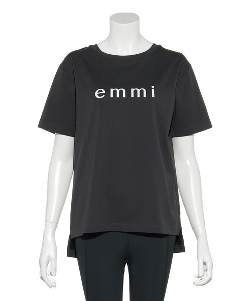 emmi(エミ)の「【emmi yoga】ONLINE限定 ロゴTシャツ(Tシャツ/カットソー・レディース・ホワイト/チャコールグレー/ライトブルー・FREE)」の4枚目の写真