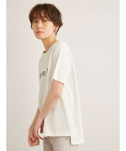 emmi(エミ)の「【emmi yoga】ONLINE限定 ロゴTシャツ(Tシャツ/カットソー・レディース・ホワイト/チャコールグレー/ライトブルー・FREE)」の13枚目の写真