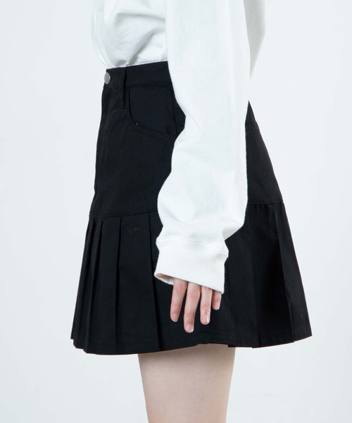 WEGO（ウィゴー）の「WEGO/キリカエプリーツミニスカート（スカート・レディース・ブラック/ホワイト・FREE）」の15枚目の写真