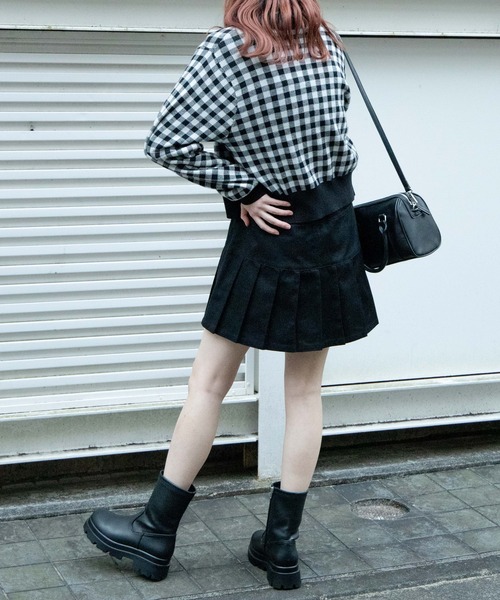 WEGO（ウィゴー）の「WEGO/キリカエプリーツミニスカート（スカート・レディース・ブラック/ホワイト・FREE）」の18枚目の写真