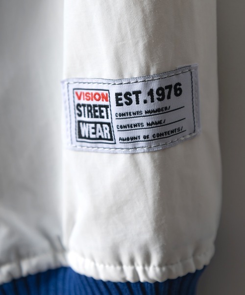 VISION STREET WEAR(ヴィジョンストリートウェア)の「【VISION STREET WEAR/ヴィジョンストリートウェア】袖切替ナイロンスタジャン/バックプリント/ビッグシルエット(スタジャン・メンズ・ブラック/ブルー/グリーン/エメラルド・M/L/XL)」の12枚目の写真
