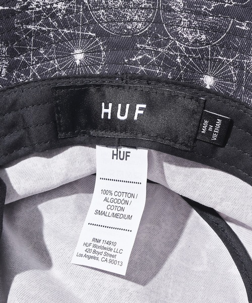 HUF（ハフ）の「HUF/ハフ NICOLET BUCKET 総柄 マップ柄 バケットハット ストリート（ハット・メンズ・ブラック・S/M）」の8枚目の写真