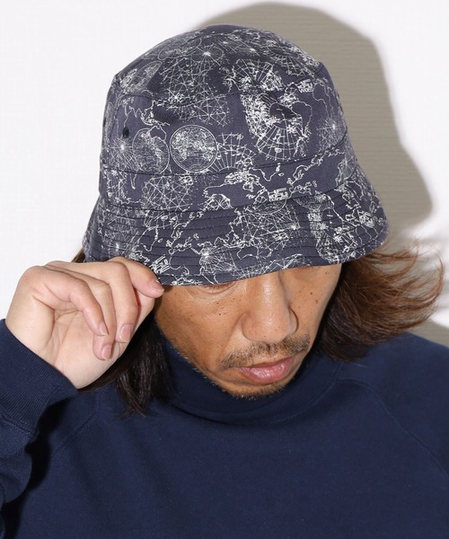 HUF（ハフ）の「HUF/ハフ NICOLET BUCKET 総柄 マップ柄 バケットハット ストリート（ハット・メンズ・ブラック・S/M）」の14枚目の写真