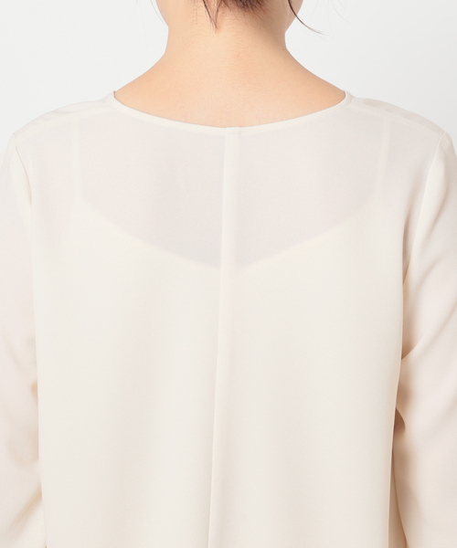 1.8万❤️未使用❤️完売　NOBLE ノーブル　洗える　Vネックオープンブラウス Noble（ノーブル）の「山賀琴子さんコラボ 2wayVネックボウタイ