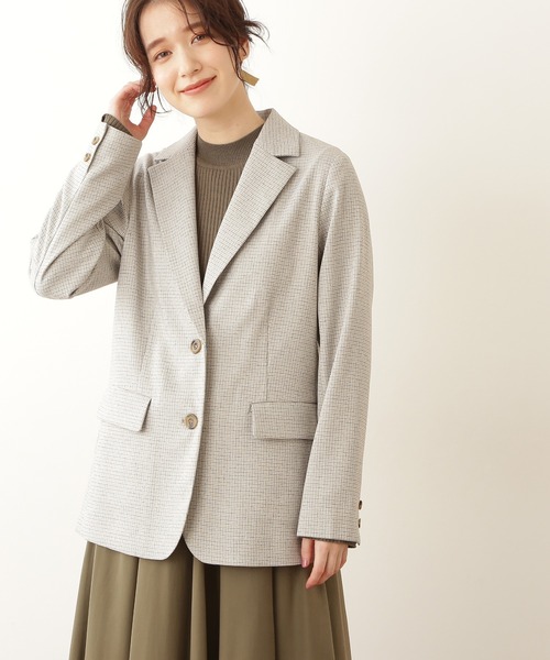 N.（N. Natural Beauty Basic）（エヌエヌナチュラルビューティーベーシック）の「【S Size Line】◆シングルジャケット（その他アウター・レディース・グレー/チェック・SMALL/MEDIUM）」の2枚目の写真