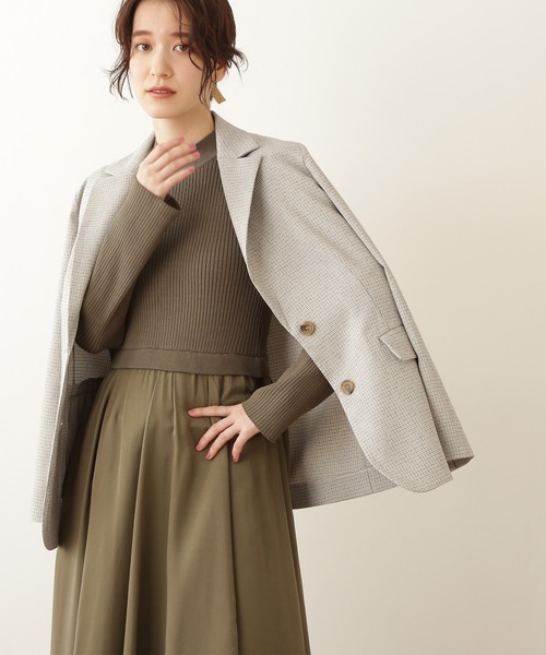 N.（N. Natural Beauty Basic）（エヌエヌナチュラルビューティーベーシック）の「【S Size Line】◆シングルジャケット（その他アウター・レディース・グレー/チェック・SMALL/MEDIUM）」の7枚目の写真