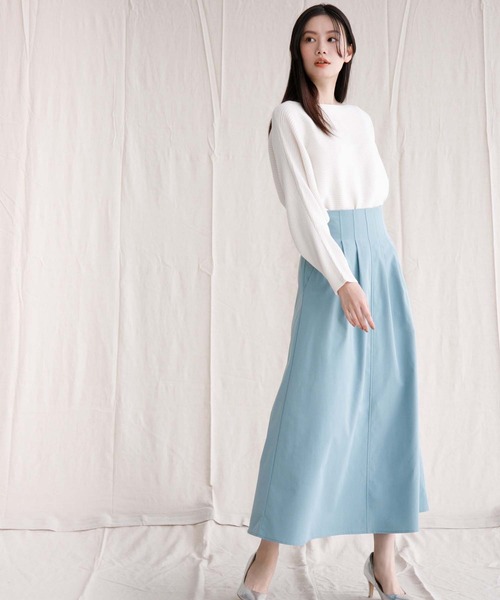 fifth（フィフス）の「【スタイリストプロデュース】ウエストタックフレアスカート（スカート・レディース・モカ/グレイッシュベージュ/ブルー系その他5・S/M）」の15枚目の写真