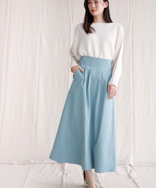 fifth（フィフス）の「【スタイリストプロデュース】ウエストタックフレアスカート（スカート・レディース・モカ/グレイッシュベージュ/ブルー系その他5・S/M）」の16枚目の写真