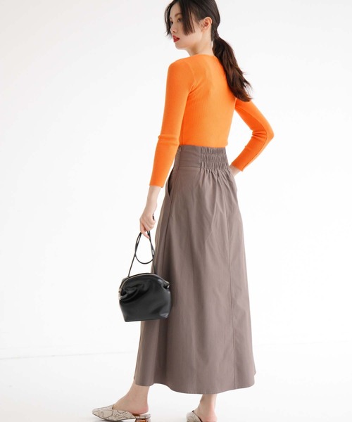 fifth（フィフス）の「【スタイリストプロデュース】ウエストタックフレアスカート（スカート・レディース・モカ/グレイッシュベージュ/ブルー系その他5・S/M）」の10枚目の写真