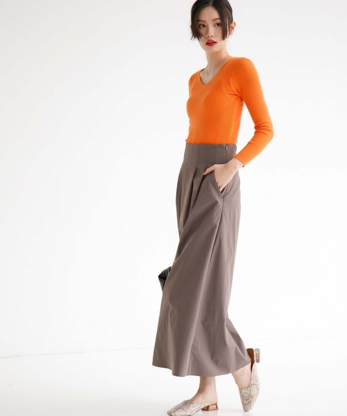 fifth（フィフス）の「【スタイリストプロデュース】ウエストタックフレアスカート（スカート・レディース・モカ/グレイッシュベージュ/ブルー系その他5・S/M）」の11枚目の写真