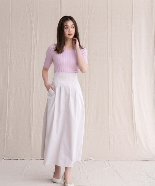 fifth（フィフス）の「【スタイリストプロデュース】ウエストタックフレアスカート（スカート・レディース・モカ/グレイッシュベージュ/ブルー系その他5・S/M）」の13枚目の写真