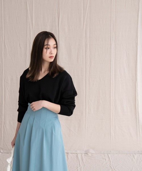fifth（フィフス）の「【スタイリストプロデュース】ウエストタックフレアスカート（スカート・レディース・モカ/グレイッシュベージュ/ブルー系その他5・S/M）」の5枚目の写真