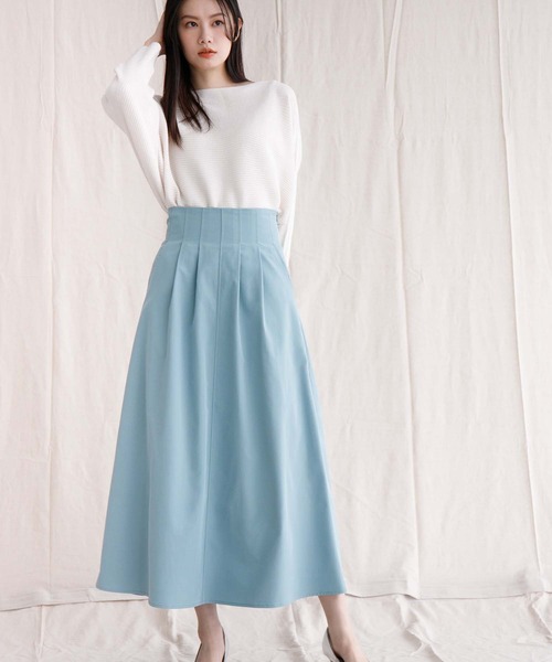 fifth（フィフス）の「【スタイリストプロデュース】ウエストタックフレアスカート（スカート・レディース・モカ/グレイッシュベージュ/ブルー系その他5・S/M）」の8枚目の写真