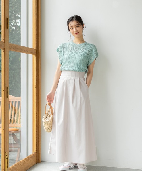 スタイリストプロデュース】ウエストタックフレアスカート（スカート