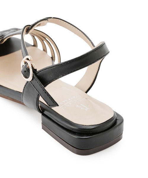 ROPE' PICNIC（ロペピクニック）の「スクエアトゥグルカサンダル（サンダル・レディース・ブラック/ゴールド/キナリ・23.5cm/24.5cm/23.0cm/24.0cm）」の4枚目の写真