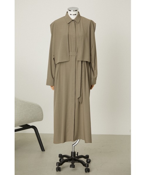 美品　リムアーク　MA-1  ロングワンピース　カーキ 裏地配色ロングMA-1(大きいサイズ) / コート | エスニック