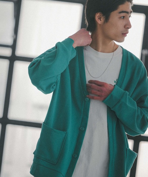 PBLIM（ページボーイリム）の「【PAGEBOYLIM】リラックスカラーカーデ（カーディガン/ボレロ・レディース・チャコールグレー/カーキ/イエロー/アイボリー/グリーン・MEDIUM/LARGE）」の4枚目の写真