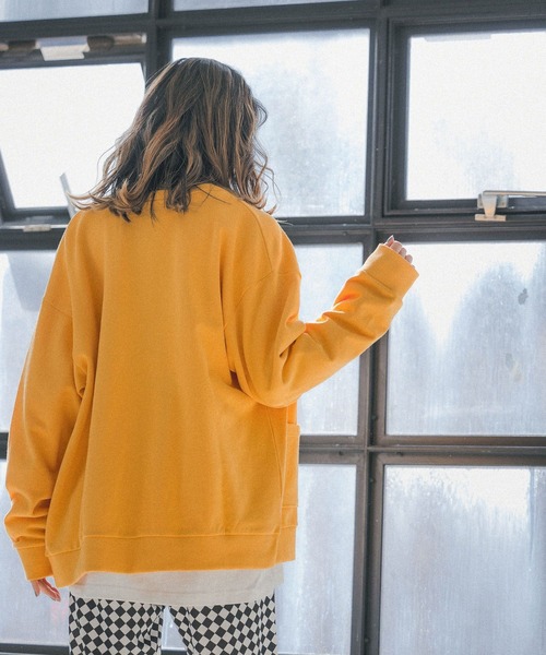 PBLIM（ページボーイリム）の「【PAGEBOYLIM】リラックスカラーカーデ（カーディガン/ボレロ・レディース・チャコールグレー/カーキ/イエロー/アイボリー/グリーン・MEDIUM/LARGE）」の9枚目の写真