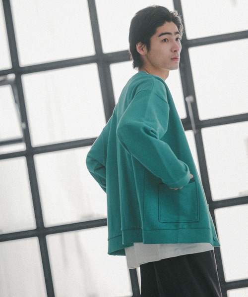 PBLIM（ページボーイリム）の「【PAGEBOYLIM】リラックスカラーカーデ（カーディガン/ボレロ・レディース・チャコールグレー/カーキ/イエロー/アイボリー/グリーン・MEDIUM/LARGE）」の20枚目の写真