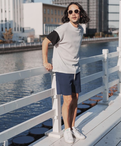 many more times(メニーモアタイムス)の「mt7755-ドロップショルダーワッフルTシャツ(Tシャツ/カットソー・メンズ・ブルーグリーン/カーキ/ホワイト・L/S/M)」の17枚目の写真