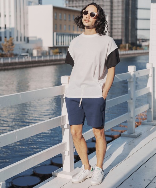 many more times(メニーモアタイムス)の「mt7755-ドロップショルダーワッフルTシャツ(Tシャツ/カットソー・メンズ・ブルーグリーン/カーキ/ホワイト・L/S/M)」の18枚目の写真
