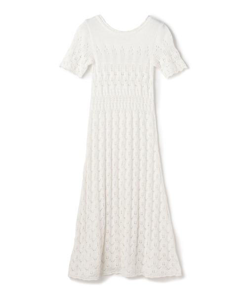 ReNorm（リノーム）の「かぎ針ニットワンピース（ワンピース・レディース・ホワイト/ブラック/オレンジ・フリー）」の11枚目の写真