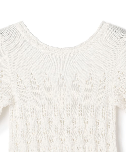 ReNorm（リノーム）の「かぎ針ニットワンピース（ワンピース・レディース・ホワイト/ブラック/オレンジ・フリー）」の13枚目の写真