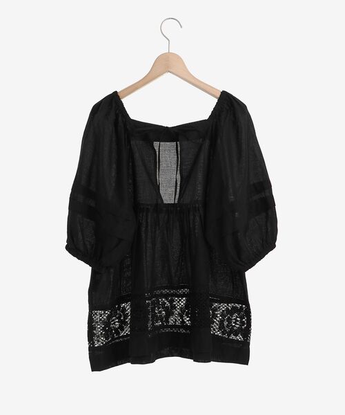 le.coeur blanc（ルクールブラン）の「フラワーレースコットンギャザーブラウス（シャツ/ブラウス・レディース・オフホワイト/ブラック・38）」の21枚目の写真