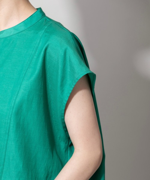 Munich（ミューニック）の「キュプラオーガニックコットンスリーブレスシャツ（シャツ/ブラウス・レディース・ホワイト/パープル/グリーン/ダークグレー・FREE）」の19枚目の写真