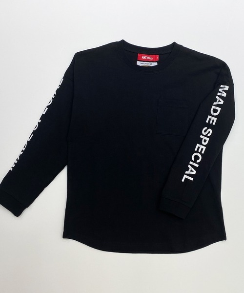 ムラサキスポーツ by RiY(ムラサキスポーツバイアールアイワイ)の「【ZOZOタウン限定アイテム】ANTIBAL/アンティバル x PINKS x RIY監修 キッズ オーバーサイズロンT 221AN3LT042(Tシャツ/カットソー・キッズ・ホワイト/ブラック・130cm/140cm/150cm/160cm)」の18枚目の写真