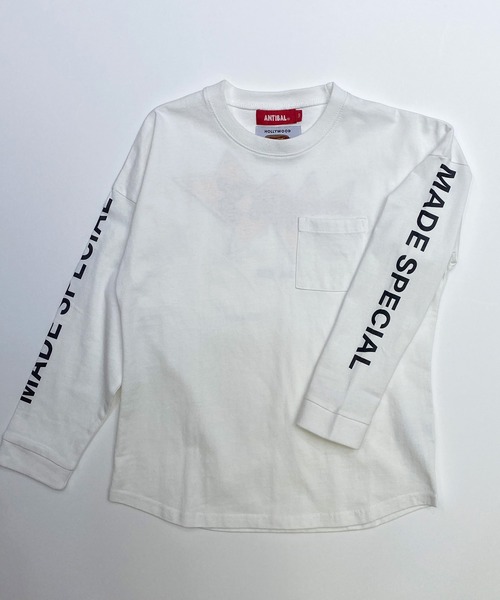 ムラサキスポーツ by RiY(ムラサキスポーツバイアールアイワイ)の「【ZOZOタウン限定アイテム】ANTIBAL/アンティバル x PINKS x RIY監修 キッズ オーバーサイズロンT 221AN3LT042(Tシャツ/カットソー・キッズ・ホワイト/ブラック・130cm/140cm/150cm/160cm)」の14枚目の写真