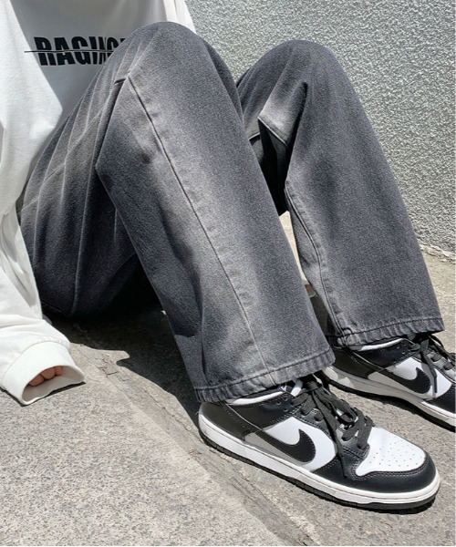 neos（ネオス）の「【neos -addictive design-】ワイドシルエット ビンテージライク グラデーション サイドライン デニム パンツ（デニムパンツ・メンズ・ブラック/ブルー/ブラウン/サックスブルー/ダークインディゴブルー・MEDIUM/LARGE/X-LARGE）」の19枚目の写真