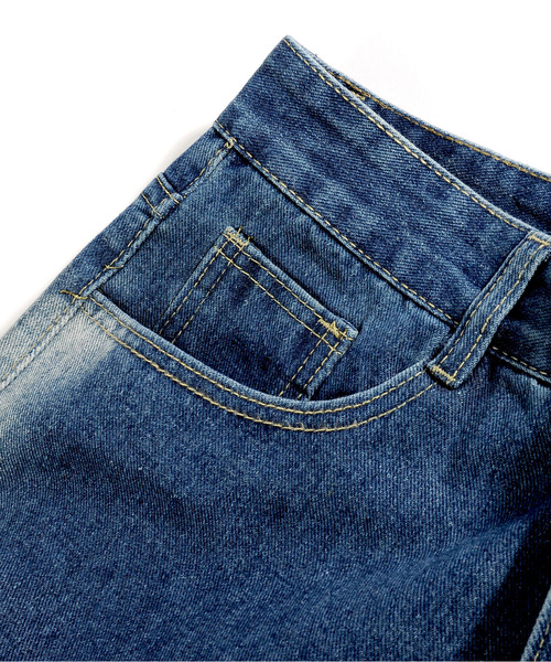 neos（ネオス）の「【neos -addictive design-】ワイドシルエット ビンテージライク グラデーション サイドライン デニム パンツ（デニムパンツ・メンズ・ブラック/ブルー/ブラウン/サックスブルー/ダークインディゴブルー・MEDIUM/LARGE/X-LARGE）」の7枚目の写真