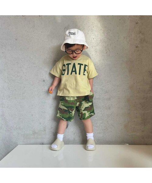 BREEZE（ブリーズ）の「総柄クライミングハーフパンツ 5分丈（その他パンツ・キッズ・ベージュ/カモフラージュ/レインボー/オフホワイト/ブラウン/ネイビー・90/100/110/120/80/130/140）」の9枚目の写真