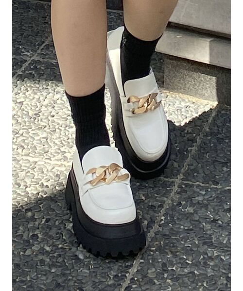 jouetie（ジュエティ）の「ビットローファー（その他シューズ・レディース・ブラック/オフホワイト/イエロー・M/L）」の2枚目の写真