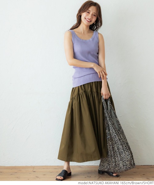 coca（coca）（コカ）の「大人のギャザーマキシスカート（スカート・レディース・ブラック/ブラウン・SHORT/LONG）」の3枚目の写真