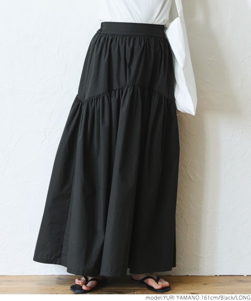 coca（coca）（コカ）の「大人のギャザーマキシスカート（スカート・レディース・ブラック/ブラウン・SHORT/LONG）」の14枚目の写真