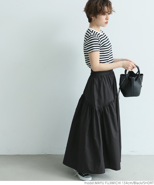 coca（coca）（コカ）の「大人のギャザーマキシスカート（スカート・レディース・ブラック/ブラウン・SHORT/LONG）」の17枚目の写真