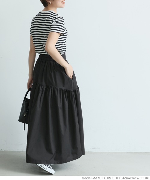 coca（coca）（コカ）の「大人のギャザーマキシスカート（スカート・レディース・ブラック/ブラウン・SHORT/LONG）」の18枚目の写真