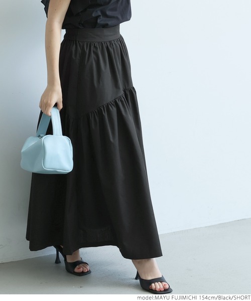coca（coca）（コカ）の「大人のギャザーマキシスカート（スカート・レディース・ブラック/ブラウン・SHORT/LONG）」の20枚目の写真